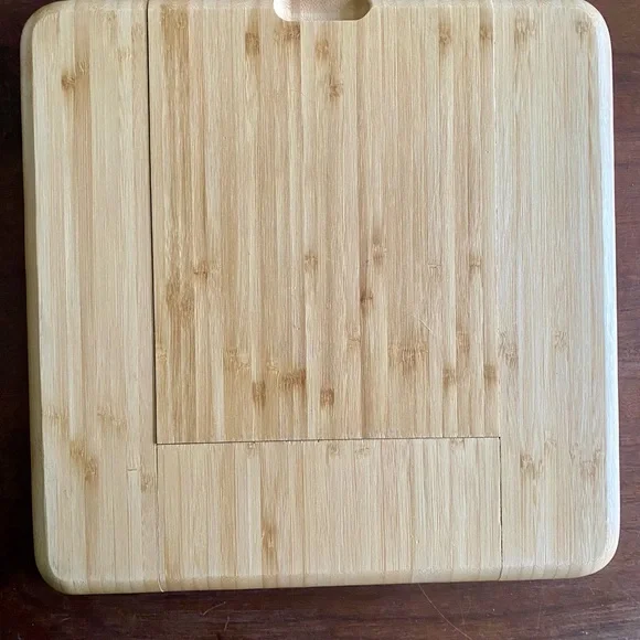 Bamboo Cheese Board and Knife Set - Natural - Picture 4 of 6
